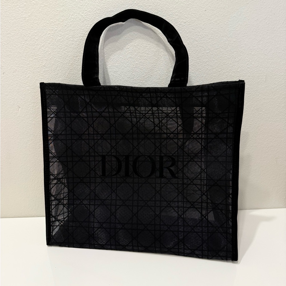 Dior Beauty Black Logo Mesh Tote - Picture 5 of 13